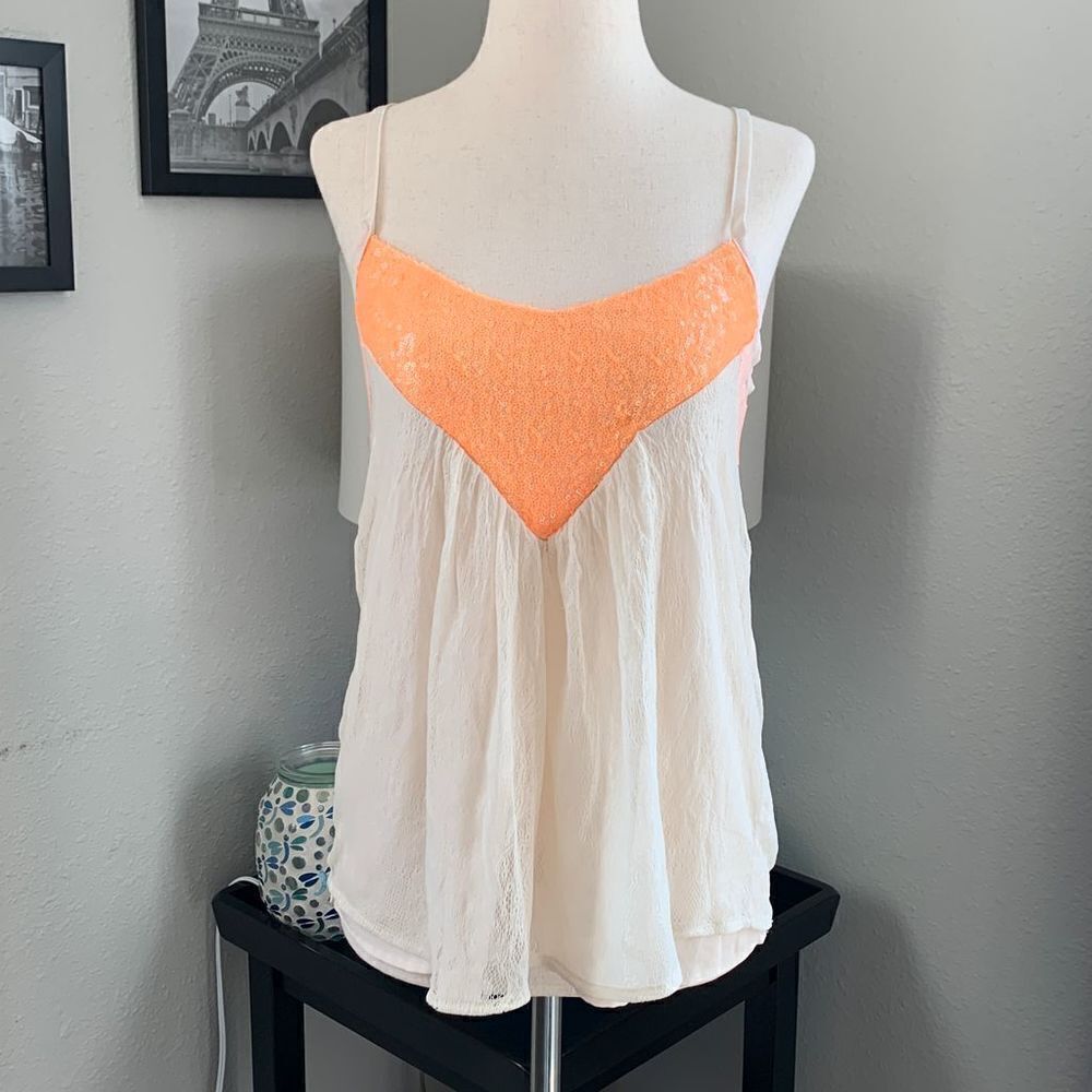 Miss Me cami tank top lace and sequin size xs